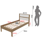Cama De Solteiro Para Colchão 88 X 188 Cm Multimóveis Vcr35008