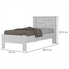 Cama De Solteiro Pérola Branco - Conquista Móveis