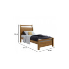 Cama De Solteiro Reali Naturale Lopas