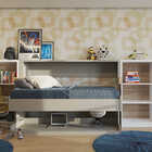 Cama De Solteiro Retrátil Horizontal Com Mesa Escrivaninha Hy