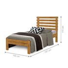 Cama De Solteiro Ripada San José Imbuia Com Colchão