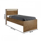 Cama De Solteiro Zurique Flex Braúna/off White - Europa Móveis