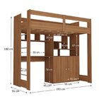 Cama De Solteiro Zwork 2 Portas Com Escrivaninha Multifuncion