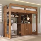 Cama De Solteiro Zwork 2 Portas Com Escrivaninha Multifuncion