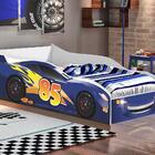 Cama De Solterio Verona Azul Com Colchão