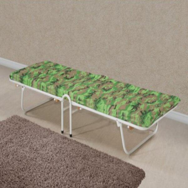 Cama Dobrável Com Colchão Solteiro Bonan Branco