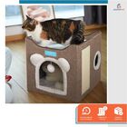 Cama Dobrável de 2 Andares para Gatos - 41x35cm - Marrom - Du