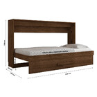 Cama Dobrável De Parede Solteiro Dobra Framar