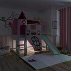 Cama Dossel Com Escorregador 1 Torre Com Shine Doce Casinha