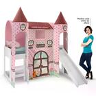 Cama Dossel Com Escorregador 2 Torre Doce Casinha Com Colchão