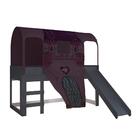 Cama Dossel E Escorregador Segóvia Com Shine Branco E Rosa Co