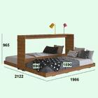 Cama Dupla Articulável Horizontal Solteiro 90 Phoenix Nogal -