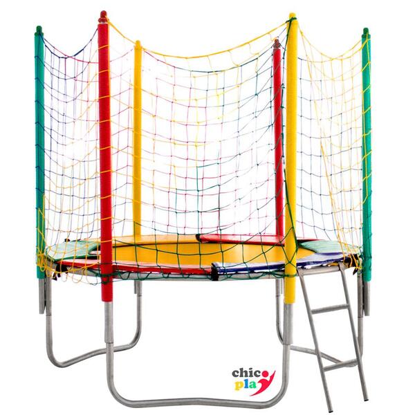 Cama Elástica 1,83m Chicoplay Lona Amarela Nacional Sem Emenda