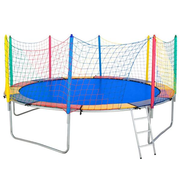 Cama Elástica 3,66m Chicoplay Lona Azul Nacional Com Emenda