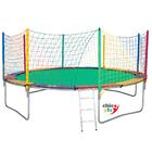 Cama Elástica 4,27m 4 Pés Chicoplay Lona Verde Nacional Com E