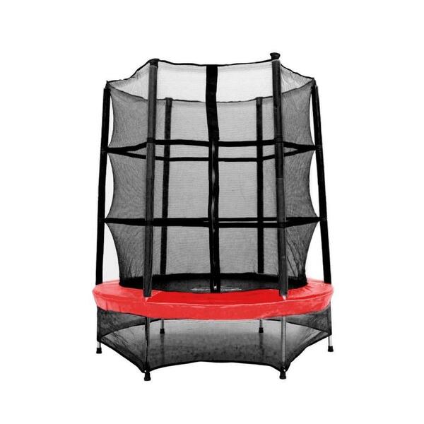 Cama Elástica Pula Pula 1,40 Vermelha Henri Plus Zíper Preta