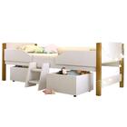 Cama Elevada Bella Com Nichos Bolinhas Led E Colchão