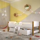 Cama Elevada Bella Com Nichos Para Brinquedos E Colchão