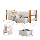 Cama Elevada Bella Com Nichos Para Brinquedos E Colchão