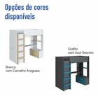 Cama Elevada Multifuncional Com Armário E Escrivaninha Branco