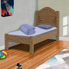 Cama Em Mdf Solteiro Reforçado Master Castanho Fênix