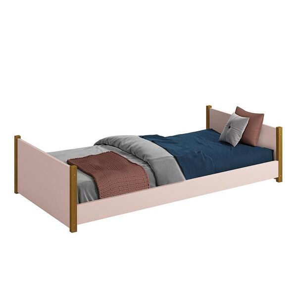 Cama Evolutiva 2 Em 1 Ravi Pés Amadeirado Com Colchão D20 - R