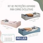 Cama Evolutiva Luna Com 2 Kits Proteção Lateral Usinada E Col
