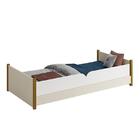 Cama Evolutiva Ravi Com Pés Amadeirado, Proteção Lateral Lisa