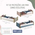 Cama Evolutiva Ravi Com Pés Amadeirado, Proteção Lateral Lisa