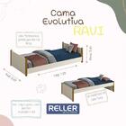 Cama Evolutiva Ravi Com Pés Amadeirado, Proteção Lateral Usin