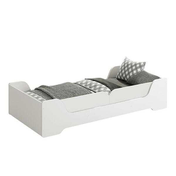 Cama Evolutiva Zaki, Proteção Lateral Lisa E Colchão D33 - Re