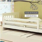 Cama Exclusive Com Auxiliar E Grade De Proteção Madeira Maciç