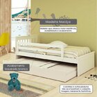 Cama Exclusive Com Auxiliar E Grade De Proteção Madeira Maciç