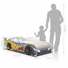 Cama Faísca Carro Infantil Cinza