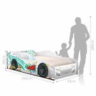 Cama Faísca Carro Solteiro Branco Com Colchão