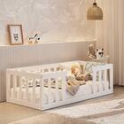 Cama Fazenda Infantil Branco Com Colchão Montessoriana Nemargi