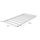 Cama Ferro Auxiliar Rodinhas Colchão Solteiro Bicama Branco