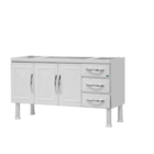 Cama Ferro Auxiliar Rodinhas Colchão Solteiro Bicama Branco