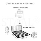 Cama Flutuante Casal Com Cabeceira E Luz De Led 110v Branco