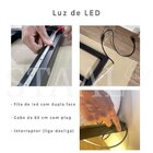 Cama Flutuante Casal Preta Com Led 110v Preto