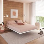 Cama Flutuante De Casal 139cm X 189cm Industrial Branco