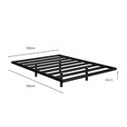 Cama Flutuante De Casal 139x189cm Industrial Yescasa Preto