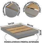 Cama Flutuante Queen Reforçada Bristol Linea Brasil Titanio