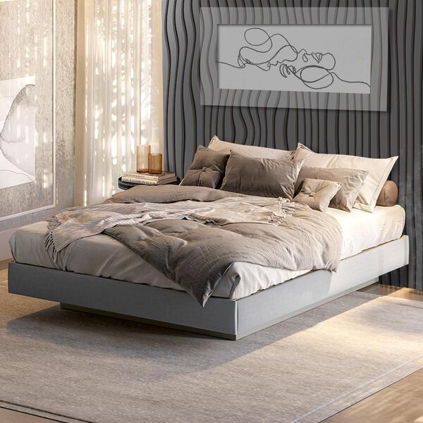 Cama Flutuante Queen Reforçada Bristol Linea Brasil Titanio