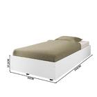 Cama Flutuante Solteiro Branco New Box Framar