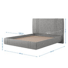 Cama Flutuante Star King - Cinza - Cama Flutuante Star Linho