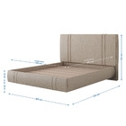 Cama Flutuante Star King Size Linho - Skybox - Bege
