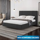 Cama Flutuante Star King Size Linho - Skybox - Preto