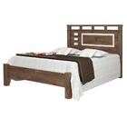 Cama Gênova Casal Castanho Off White