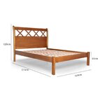 Cama Gramado 1,60 Madeira Maciça Mogno Mel